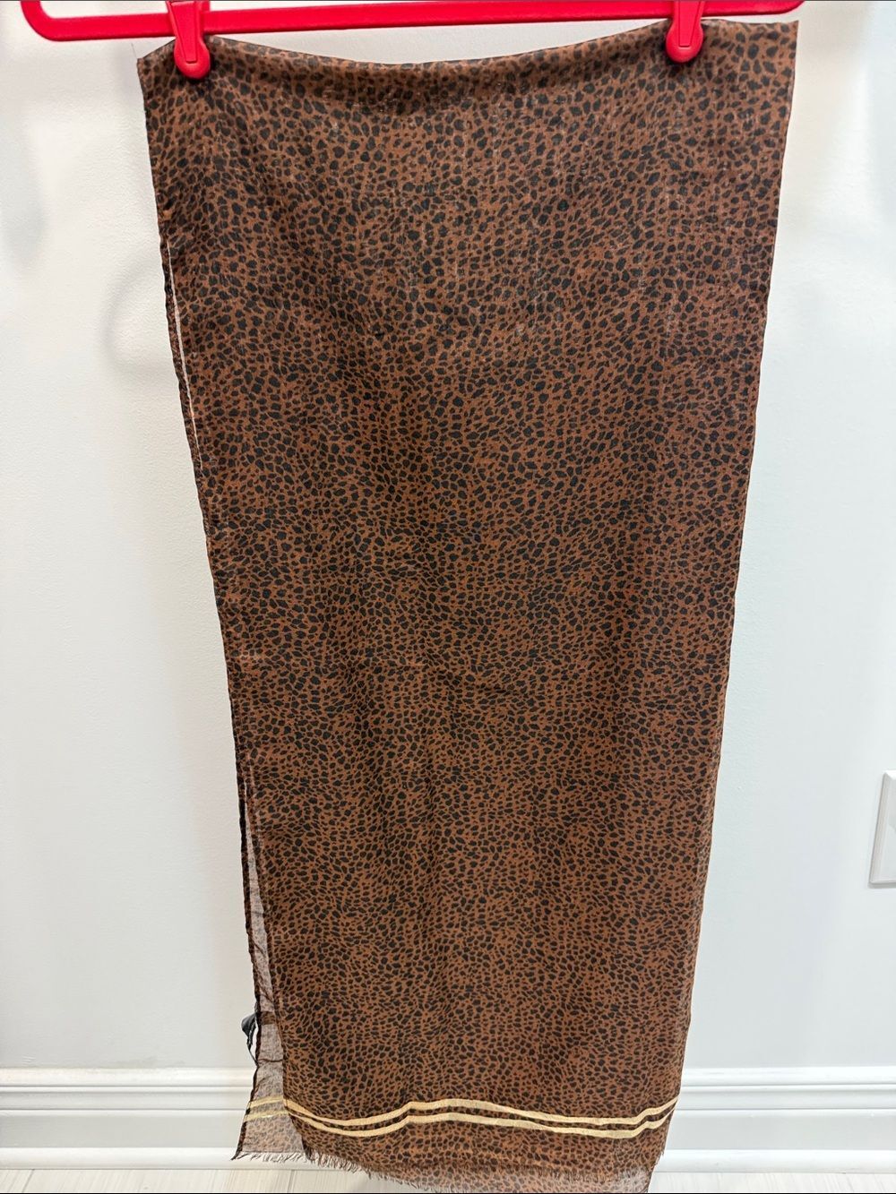 Brown Leopard Print Scarf - Picture 1 of 3